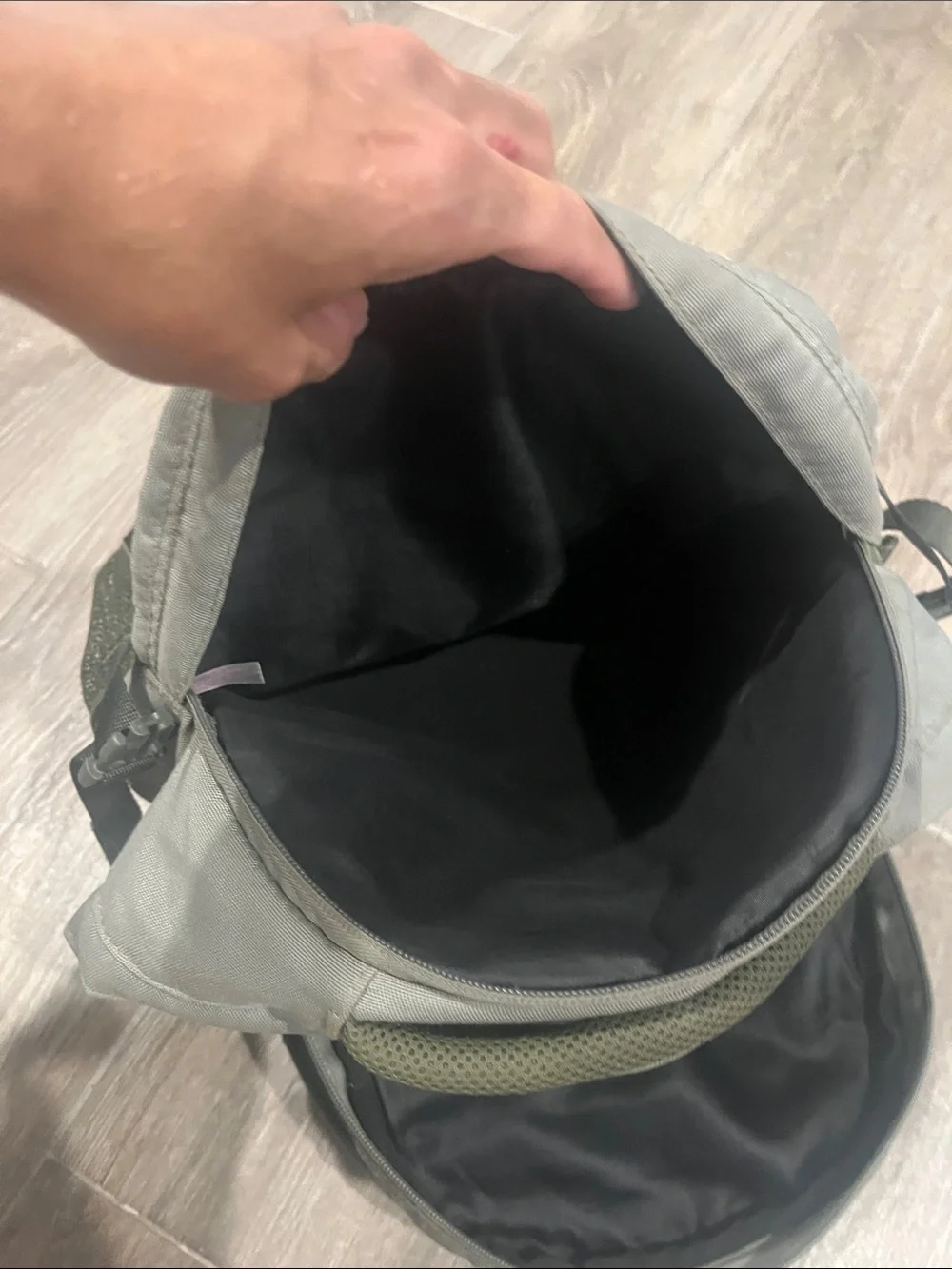 PINK Victoria's Secret Olive Green Dual-Compartment Backpack